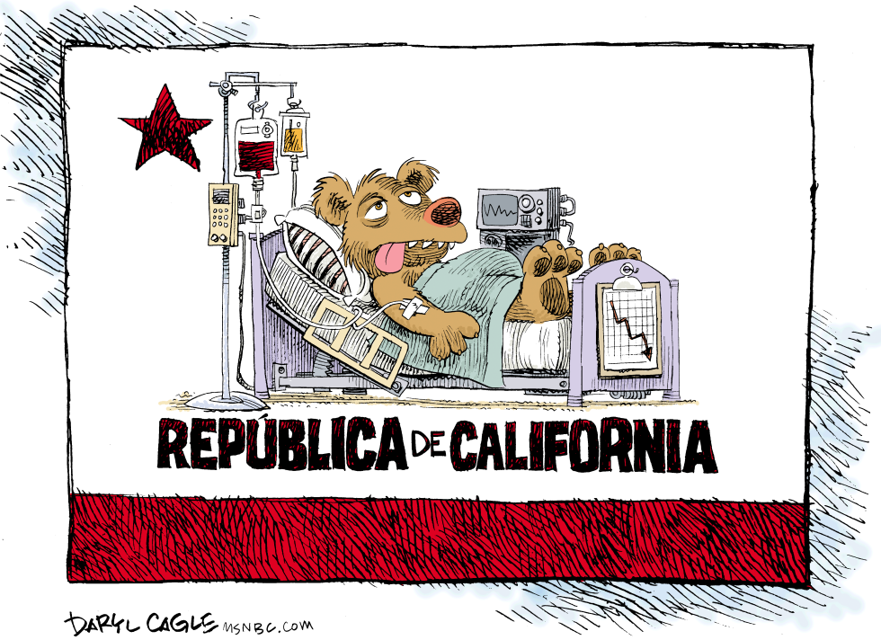  CALIFORNIA ESTA ENFERMA  by Daryl Cagle