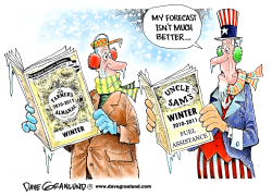 FARMER'S ALMANAC WINTER FORECAST by Dave Granlund