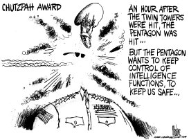 PENTAGON CHUTZPAH AWARD by Mike Lane