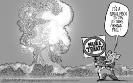 NO NUCLEAR TREATY by Mike Keefe