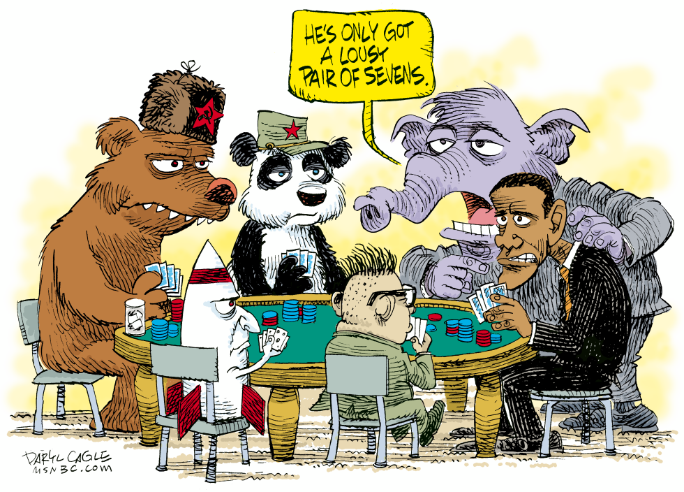  OBAMA PLAYS POKER  by Daryl Cagle