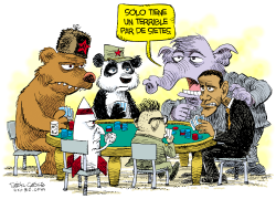 OBAMA JUEGA POKER  by Daryl Cagle