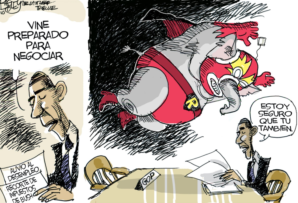  LUCHA LIBRE DEL GOP  by Pat Bagley