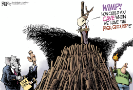 OBAMA WIMPS OUT by Nate Beeler