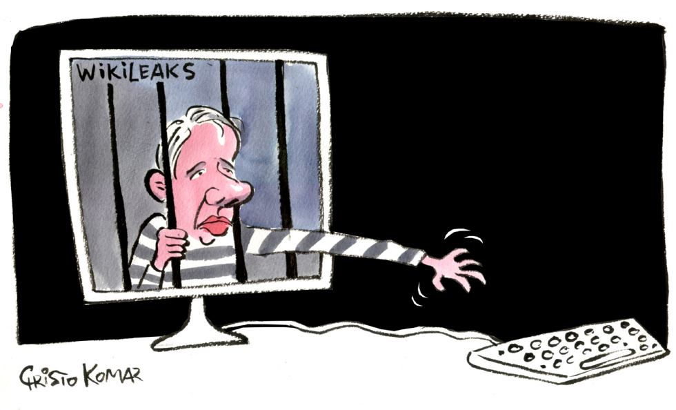  JULIAN ASSANGE IN JAIL  by Christo Komarnitski