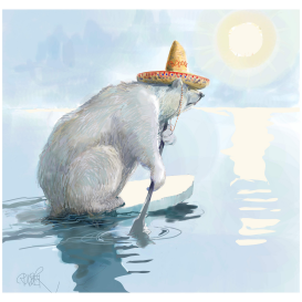 POLARBEAR WITH SOMBRERO by Riber Hansson