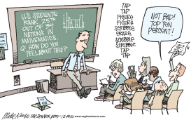 US MATH SCORES by Mike Keefe