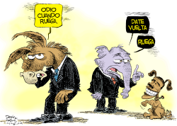 OBAMA RUEGA POR EL ACUERDO TRIBUTARIO  by Daryl Cagle