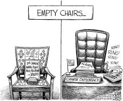 EMPTY CHAIRS by Adam Zyglis