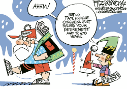 SANTA RETIREMENT AGE  by David Fitzsimmons