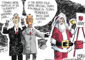 SANTA WARMING  by Pat Bagley