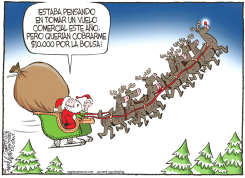 SANTA CLAUS Y SUS RENOS VOLADORES  by Bob Englehart