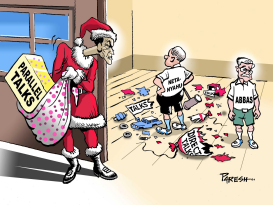 SANTA OBAMA IN MIDEAST by Paresh Nath