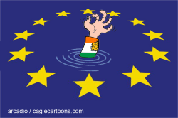 ITALY SINKING THE EUROPEAN UNION by Arcadio Esquivel