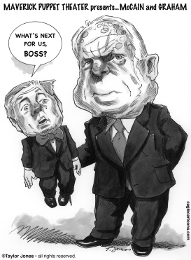 JOHN MCCAIN AND LINDSEY GRAHAM by Taylor Jones