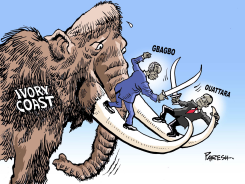 TUSSLE IN IVORY COAST by Paresh Nath