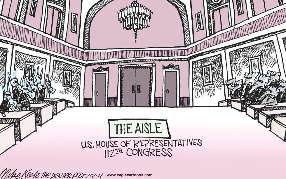  THE AISLE by Mike Keefe