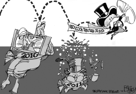 AHOGANDO AL AñO NUEVO by Pat Bagley