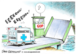 OBAMACARE FUNDING VS GOP by Dave Granlund