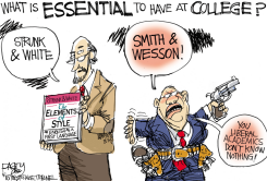 LOCAL GUNS GO TO COLLEGE by Pat Bagley