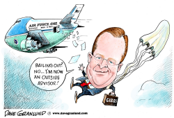 ROBERT GIBBS BAILS OUT by Dave Granlund