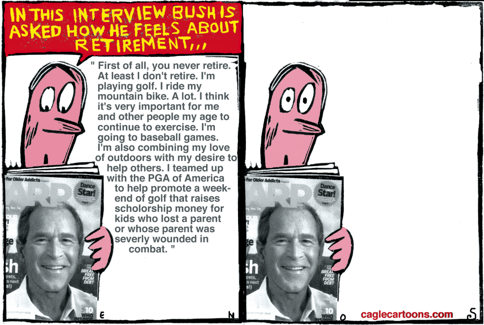  BUSH INTERVIEW IN AARP by Randall Enos