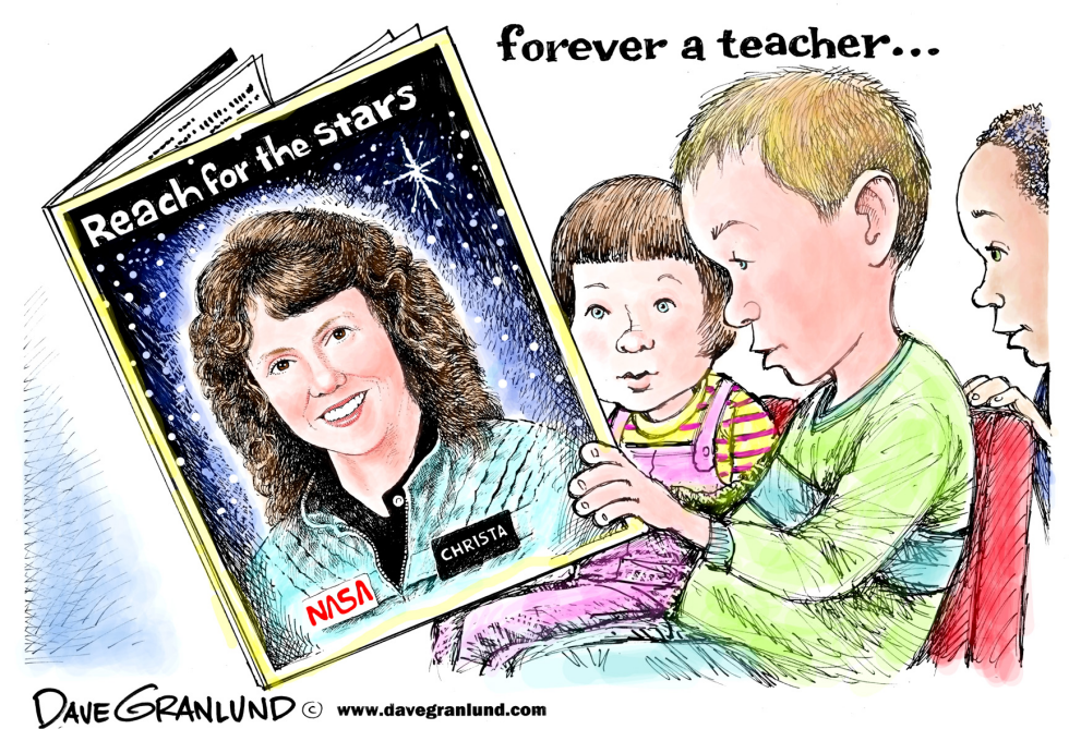  CHRISTA MCAULIFFE TRIBUTE by Dave Granlund