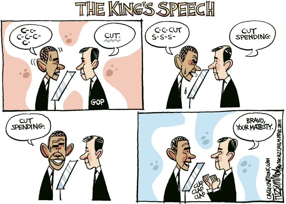  THE KINGS SPEECH by David Fitzsimmons