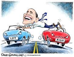 OBAMA MOVES TO CENTER by Dave Granlund