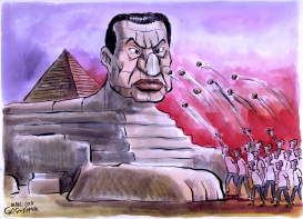 PROTESTS IN EGYPT  by Christo Komarnitski