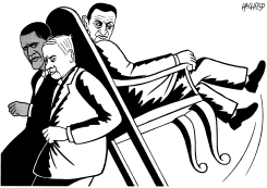 OBAMA, NETANYAHU, MUBARAK by Rainer Hachfeld