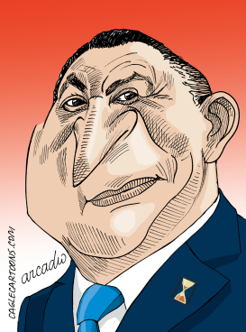 HOSNI MUBARAK EGIPTO by Arcadio Esquivel