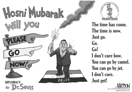 HOSNI MUBARAK PLEASE GO NOW by RJ Matson