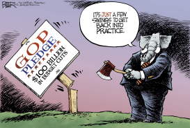 GOP AX MAN by Nate Beeler