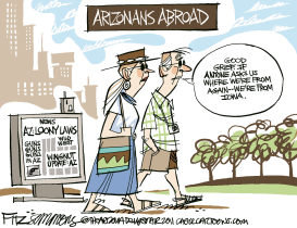 ARIZONANS ABROAD by David Fitzsimmons