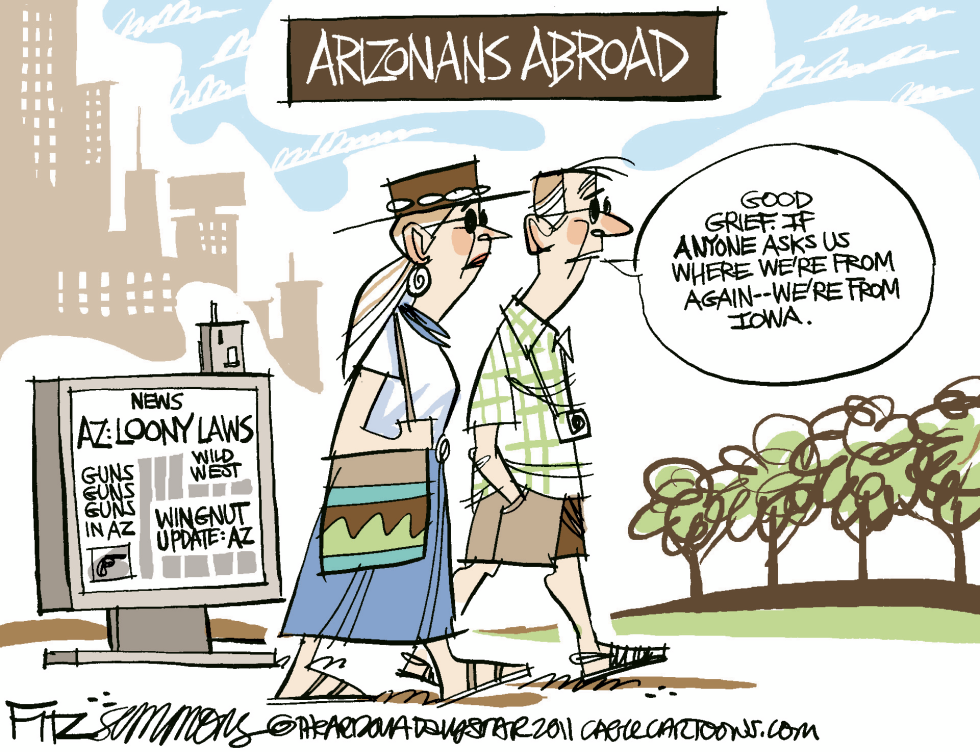  ARIZONANS ABROAD by David Fitzsimmons