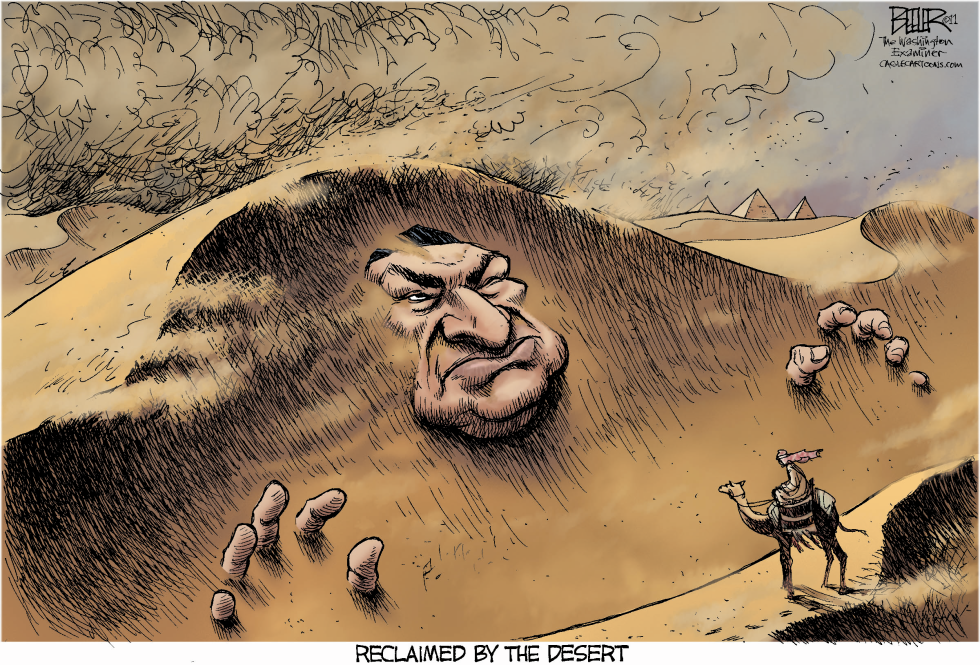  THE SANDS OF MUBARAK by Nate Beeler