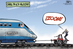 CARRIL DE ALTA VELOCIDAD  by Nate Beeler