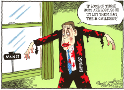 JOHN BOEHNER - EAT CHILDREN  by Bob Englehart