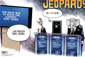 POLITICAL JEOPARDY by Nate Beeler