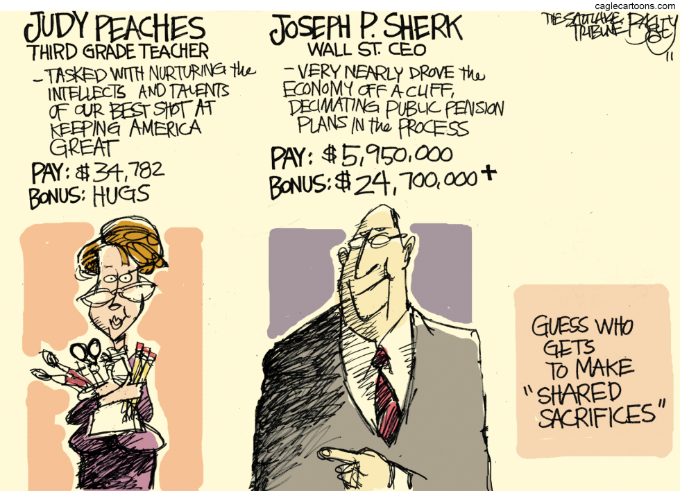  GREEDY TEACHERS  by Pat Bagley