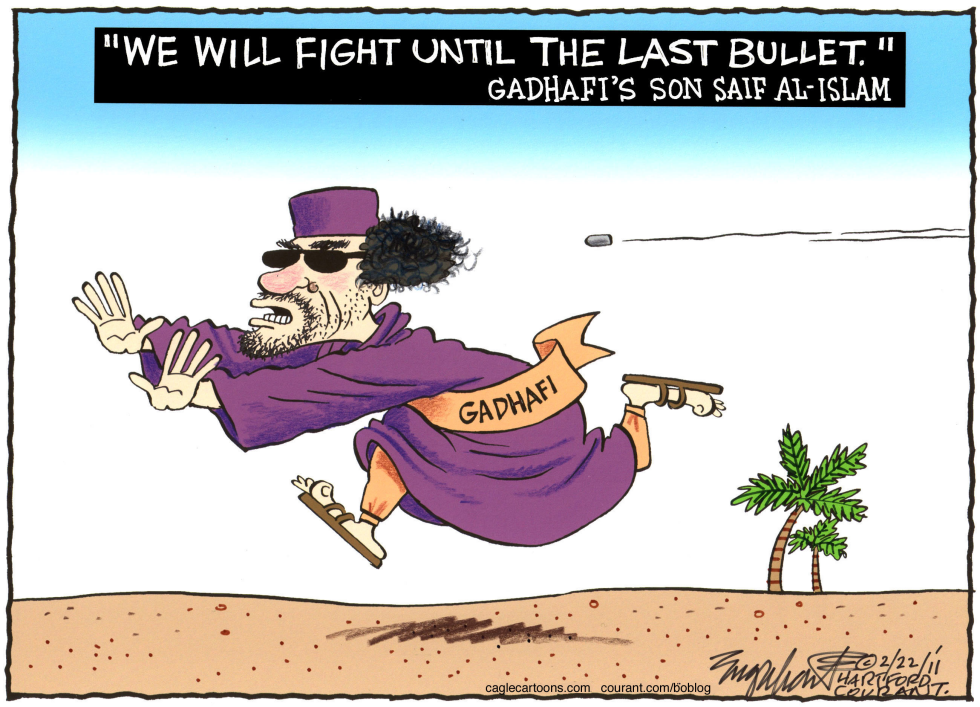  LIBYA AND GADHAFI by Bob Englehart