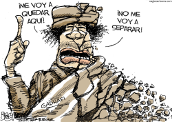 GADHAFI SE DESMORONA  by Pat Bagley