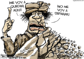 GADHAFI SE DESMORONA  by Pat Bagley