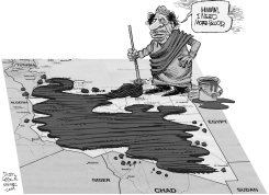 KHADAFI MORE BLOOD IN LIBYA by Daryl Cagle