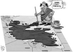 KHADAFI MORE BLOOD IN LIBYA by Daryl Cagle