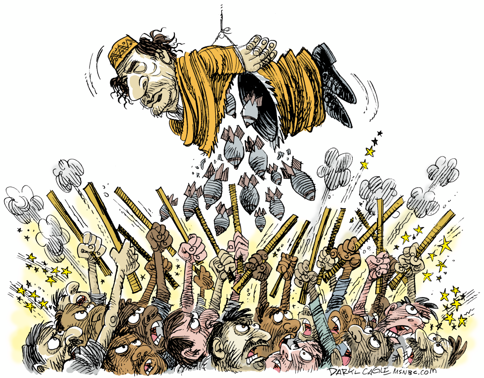  KHADAFI PINATA  by Daryl Cagle