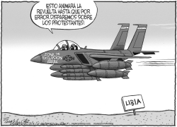 ZONA DE EXCLUSION AEREA EN LIBIA by Bob Englehart