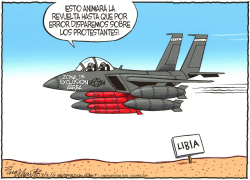 ZONA DE EXCLUSION AEREA EN LIBIA  by Bob Englehart