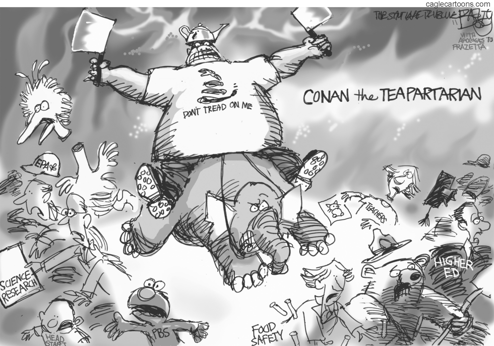  TEA PARTY BARBARIAN by Pat Bagley